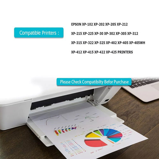 12 INK CARTRIDGES COMPATIBLE WITH EPSON XP-405 XP-205 XP-102 XP-325 XP-305 XP225 - Starlight