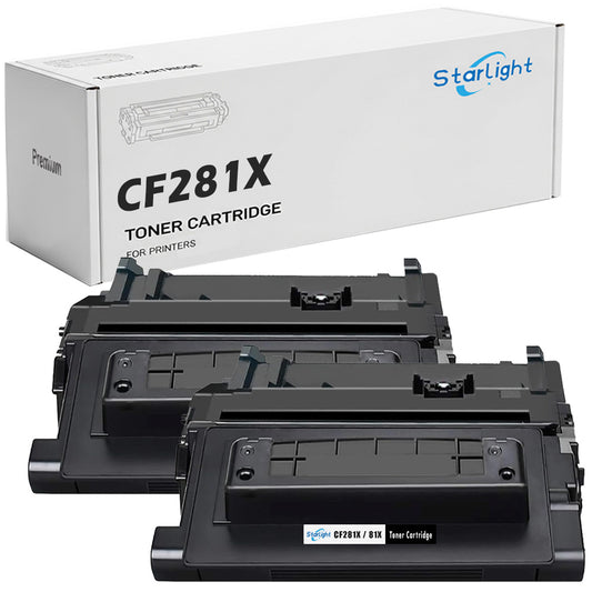 2 Compatible HP 81X Toner Cartridge Replacement For HP 81X / CF281X Fits For HP LaserJet Enterprise M605dn M605n M605x M606dn M606x MFP M630dn