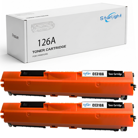 2 Black Compatible HP 126A Toner Cartridge Replacement For HP 126A / CE310A Fits For HP LaserJet Pro MFP M175a MFP M175nw MFP M275nw CP1025 CP1025nw