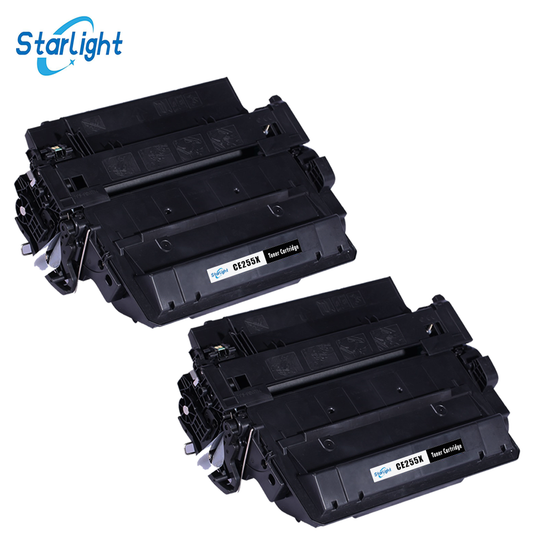 2 Compatible HP 55X Toner Cartridge Replacement For HP 55X / CE255X Fit For HP LaserJet Enterprise P3015 P3015d P3015dn P3015x