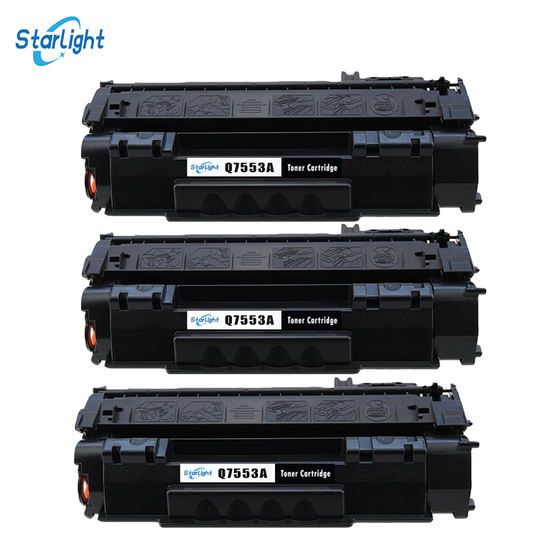 3 Compatible HP 53A Toner Cartridge Replacement For HP 53A / Q7553A Fits For HP LaserJet M2727nf MFP M2727nfs MFP P2014 P2014n P2015 P2015d P2015dn