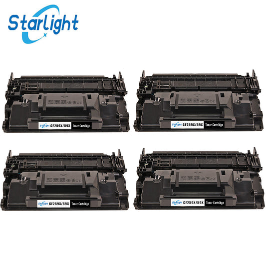 4 CF259X Black Toner Cartridge Replace for HP 59X 59A HP LaserJet Pro M304 M304a M404 M404dn M404dw M404n M406dn MFP M428 MFP M428dw MFP M428fdn