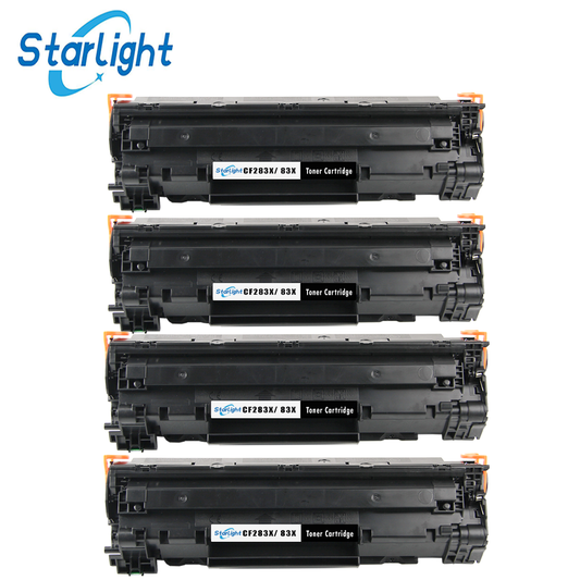 4 Compatible HP 83X Toner Cartridge Replacement for HP 83X / CF283X Fits For HP LaserJet Pro M201dw M201n MFP M225dn MFP M225dw