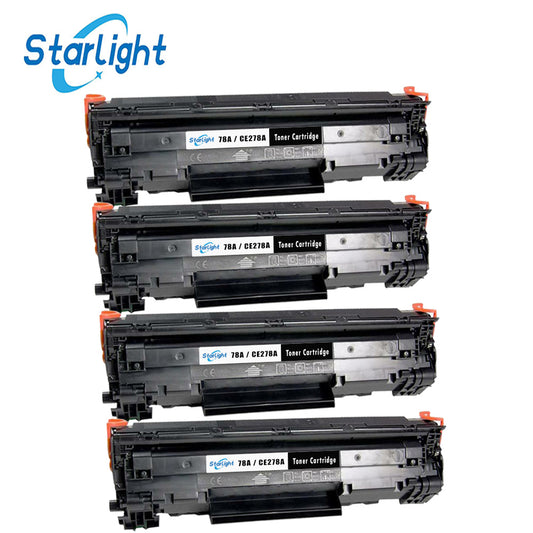 4 CE278A Black Toner Cartridge Replace for HP 78A HP LaserJet Pro M1536DNF MFP M1539DNF MFP P1566 P1568 P1606DN P1606N