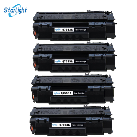 4 Compatible HP 53A Toner Cartridge Replacement For HP 53A / Q7553A Fits For HP LaserJet M2727nf MFP M2727nfs MFP P2014 P2014n P2015 P2015d P2015dn