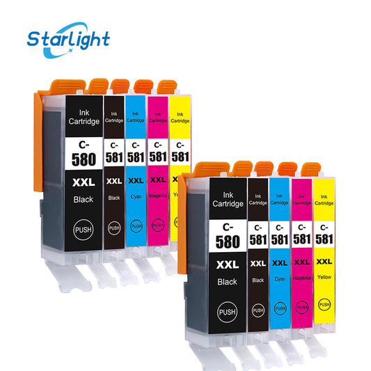 10 Ink Cartridge PGI-580XXL CLI-581XXL Fit For Canon TR7520 TS6350 TS705