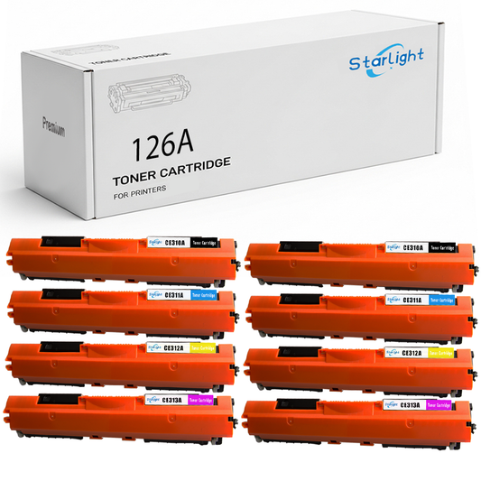 8 Compatible HP 126A Toner Cartridge Replacement For HP 126A / CE310A Fits For HP LaserJet Pro MFP M175a MFP M175nw MFP M275nw CP1025 CP1025nw