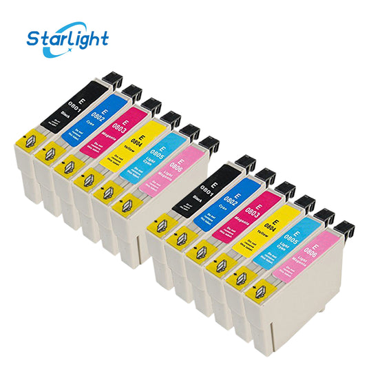 12 Ink Cartridge Compatible With Epson PX650 PX710W PX800FW R285 R360 RX560