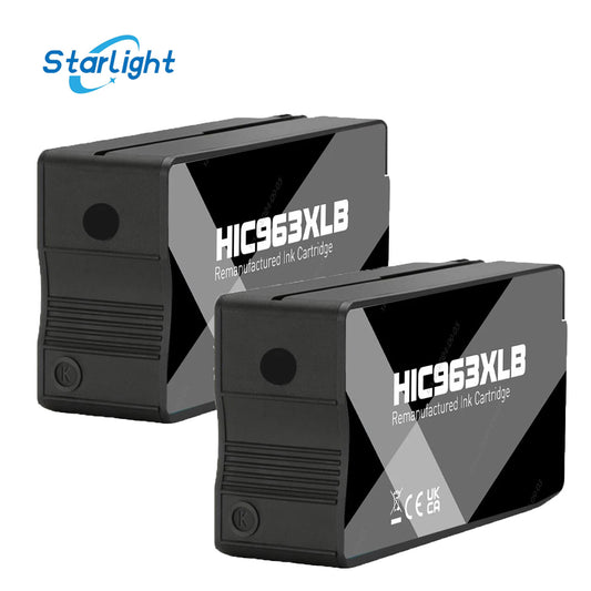 2 Black Ink Cartridge 963XL For HP OfficeJet Pro 9010 9012 9013 9014 9015 9016 9018 9019 9020 9022 9023 9025 9026 9028 - Starlight