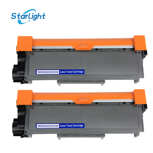 2 Black Toner Cartridge TN2320 For Brother DCP-L2500D, DCP-L2520DW, DCP-L2540DN, DCP-L2560DW - Starlight
