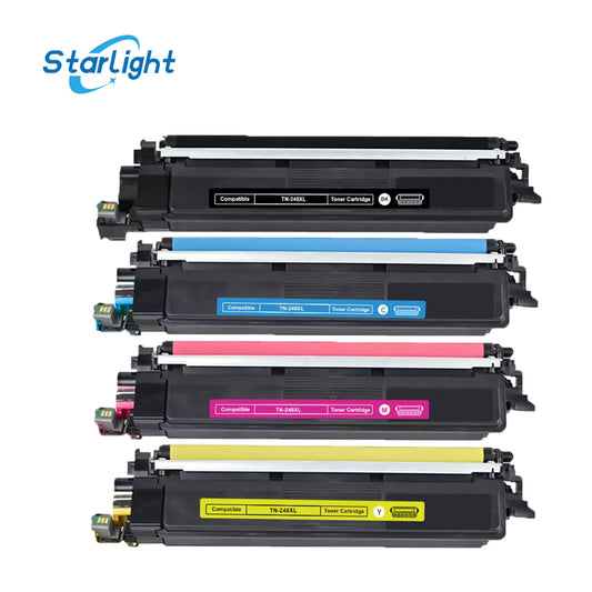 Set of 4 Toner Cartridge TN248XL For Brother DCP-L3515CDW DCP-L3520CDW DCP-L3520CDWE DCP-L3527CDW - Starlight