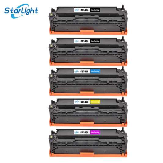 5 CompatibleToner Cartridge Replace for HP 125A HP Colour LaserJet CM1312,CM1312n,CM1312nfi,CP1215,CP1217,CP1510,CP1514n,CP1515n,CP1518ni