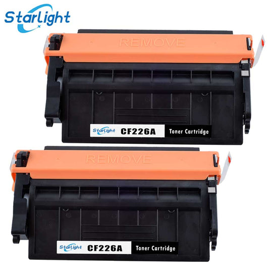 2 Toner Cartridge 26A / CF226A Fit For HP LaserJet Pro M402d,M402dn,M402dw,M402n,M426dn,M426dw,M426fdn,M426fdw,MFP M426m,MFP M426n Black - Starlight