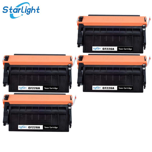 4 Toner Cartridge 26A / CF226A Fit For HP LaserJet Pro M402d,M402dn,M402dw,M402n,M426dn,M426dw,M426fdn,M426fdw,MFP M426m,MFP M426n Black - Starlight