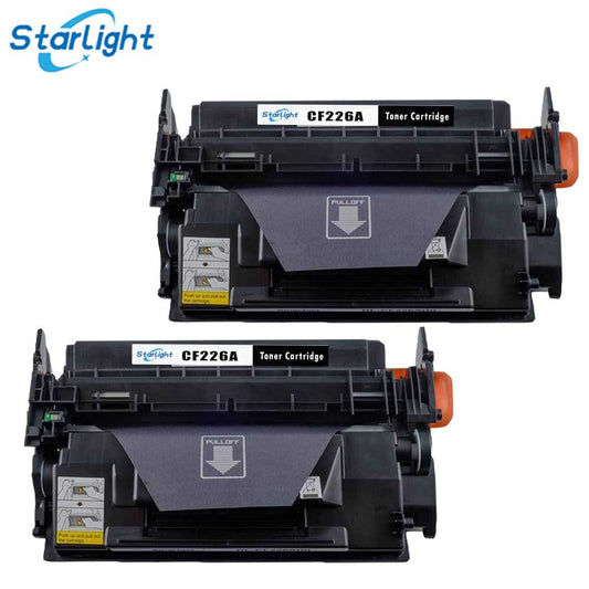 2 Toner Cartridge 26X / CF226X Fit For HP LaserJet Pro M402d,M402dn,M402dw,M402n,M426dn,M426dw,M426fdn,M426fdw,MFP M426m,MFP M426n Black - Starlight