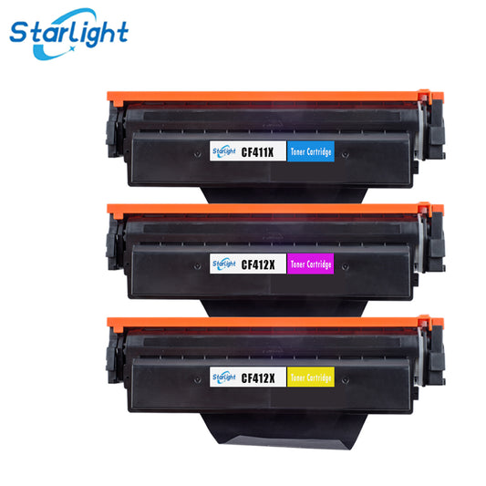 3 Toner Cartridge 410X / CF410X Fit For HP Colour LaserJet Pro M452dn M452dw M452nw M377dw M477dw M477fdn M477fdw M477fnw M477nw C/M/Y - Starlight