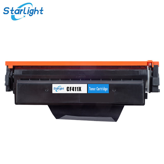 Toner Cartridge 410X / CF411X Fit For HP Colour LaserJet Pro M452dn M452dw M452nw M377dw M477dw M477fdn M477fdw M477fnw M477nw Cyan - Starlight