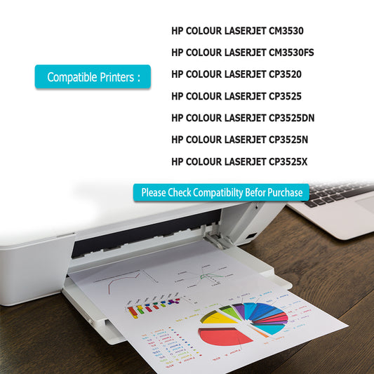 Magenta Compatible HP 504X Toner Cartridge Replacement For HP 504X / CE253A Fits For HP Colour LaserJet CM3530 CM3530fs CP3520 CP3525 CP3525dn CP3525n
