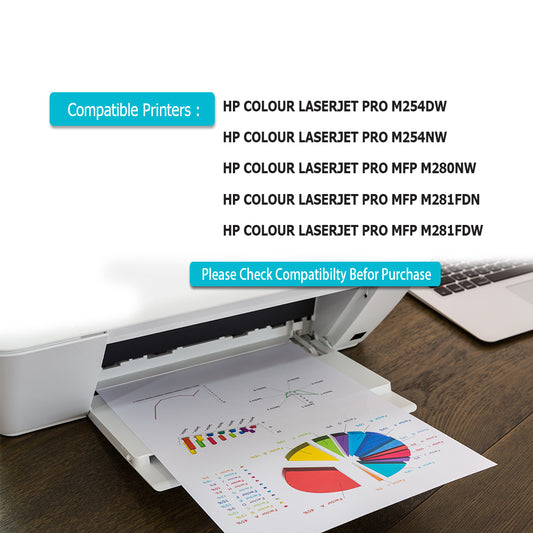 CF543X Compatible Magenta Toner Cartridge Replace for HP 203X 203A HP Colour LaserJet Pro M254dw M254nw MFP M280nw MFP M281fdn MFP M281fdw