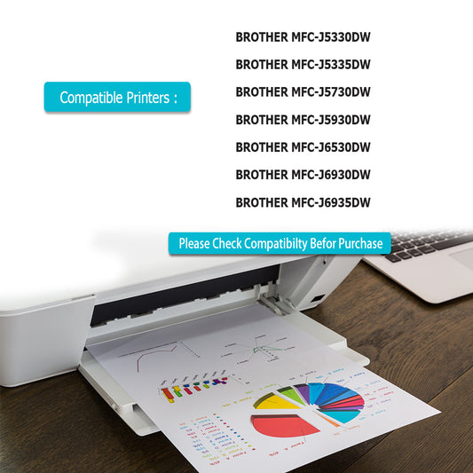 10 Compatible Brother LC3219XL Ink Cartridge Replacement For LC3219XL / LC3217XL Fits For Brother MFC-J5330DW MFC-J5335DW MFC-J5730DW MFC-J5930DW