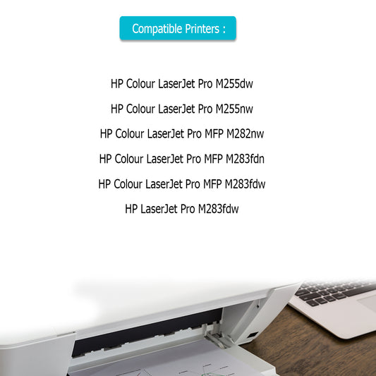 Magenta Toner Cartridge 207A with Chip Compatible for HP 207A for HP Color Laserjet Pro MFP M283fdw M255dw M283fdn M283cdw M282nw M255nw W2213A
