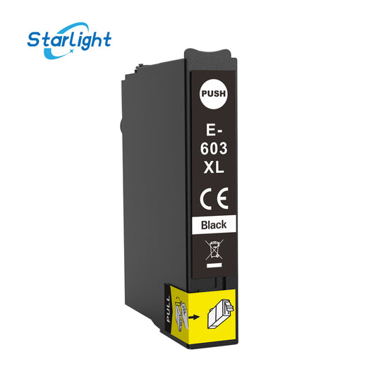 Black Ink Cartridge 603XL Fit For Epson XP-2100 XP-2105 XP-2150 XP-2155 XP-3100 XP-3105 XP-3150 XP-3155 XP-4100 XP-4105 XP-4150 XP-4155 WF-2810DWF WF-2820DWF WF-2830DWF WF-2835DWF WF-2840DWF WF-2845DWF WF-2850DWF WF-2870DWF - Starlight