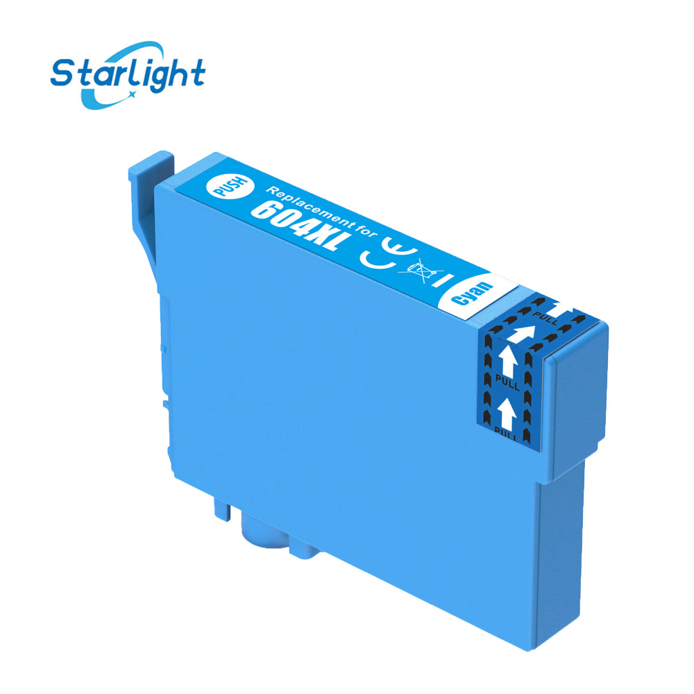 Cyan Ink Cartridge 604XL For Epson XP-2200 XP-2205 XP-3200 XP-3205 XP-4200 XP-4205 WF-2910 DWF WF-2930 DWF WF-2930 Series WF-2935 DWF WF-2950 DWF - Starlight