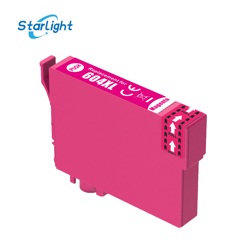 Magenta Ink Cartridge 604XL For Epson XP-2200 XP-2205 XP-3200 XP-3205 XP-4200 XP-4205 WF-2910 DWF WF-2930 DWF WF-2930 Series WF-2935 DWF WF-2950 DWF - Starlight