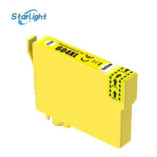 Yellow Ink Cartridge 604XL For Epson XP-2200 XP-2205 XP-3200 XP-3205 XP-4200 XP-4205 WF-2910 DWF WF-2930 DWF WF-2930 Series WF-2935 DWF WF-2950 DWF - Starlight