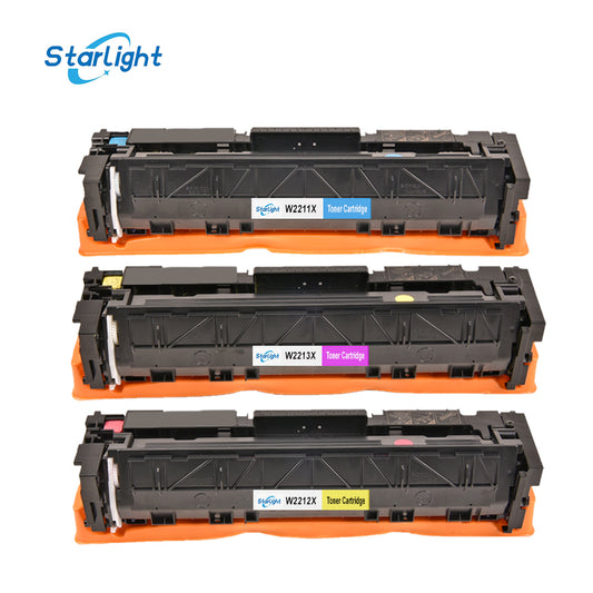 3 Colour Toner Cartridge 207X with Chip Compatible for HP 207X for HP Color Laserjet Pro MFP M283fdw M255dw M283fdn M283cdw M282nw M255nw
