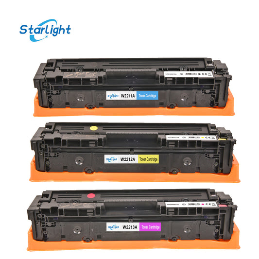 3 Colour Toner Cartridge 207A with Chip Compatible for HP 207A for HP Color Laserjet Pro MFP M283fdw M255dw M283fdn M283cdw M282nw M255nw