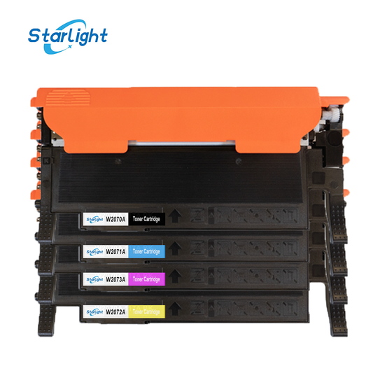 Set of 4 Toner Cartridge 117A W2070A W2071A W2072A W2073A With Chip Fit for HP Color Laser 150a 150nw MFP 178nw MFP 178nwg MFP 179fnw, MFP 179fwg BK,C,M,Y - Starlight