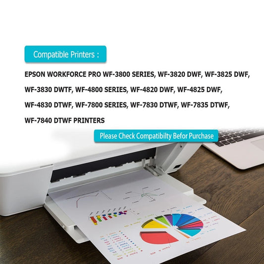 4 Ink Cartridge Compatible with Epson WorkForce Pro WF-3800 WF-3820 WF-4820 4830