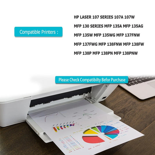 2 Toner Cartridge W1106A / 106A with chip Fits For HP 107a, 107w, MFP 135a, MFP 135w, MFP 137fnw