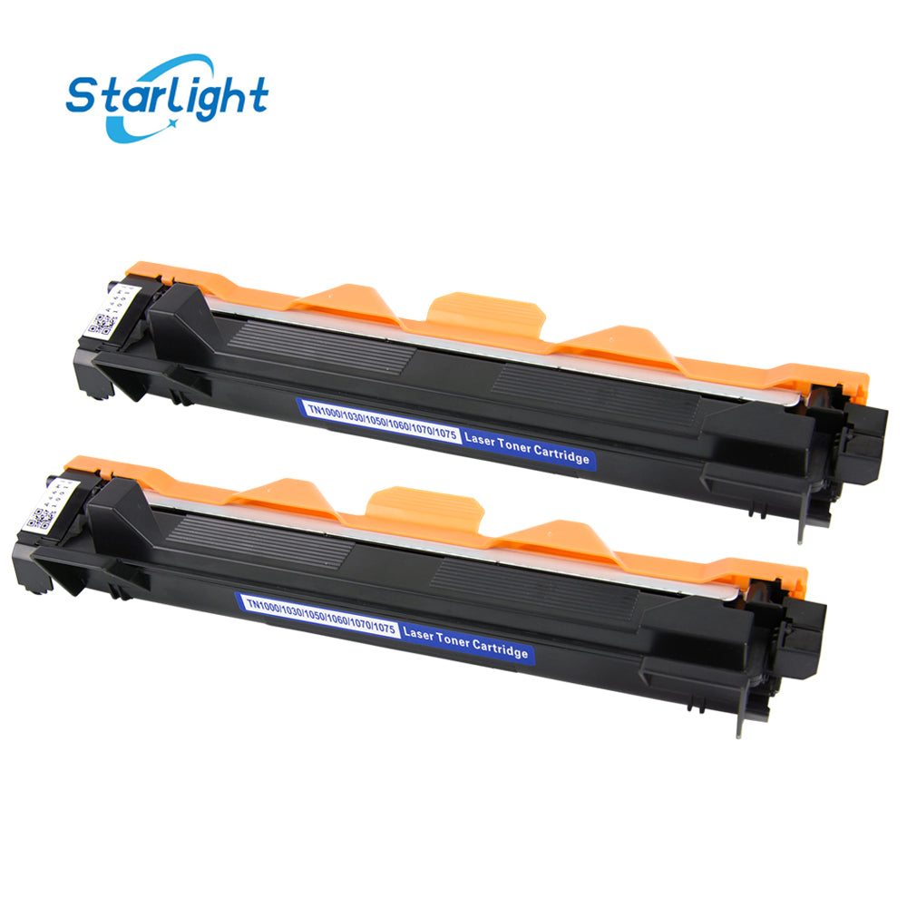 2 Black TN1050 Toner Cartridge Fits For Brother DCP-1510 DCP-1512 DCP-1610W DCP-1612W DCP-1612WVB HL-1110 HL-1112 HL-1112A HL-1210W HL-1212W HL-1212WVB MFC-1810 MFC-1910 MFC-1910W - Starlight