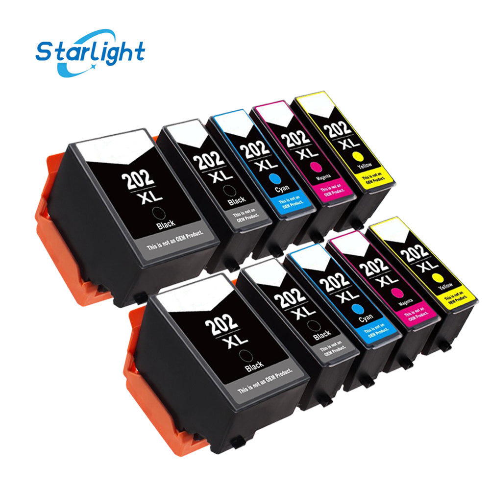 10 Ink Cartridge 202XL For Epson XP6000 XP6005 XP6100 XP6105 - Starlight