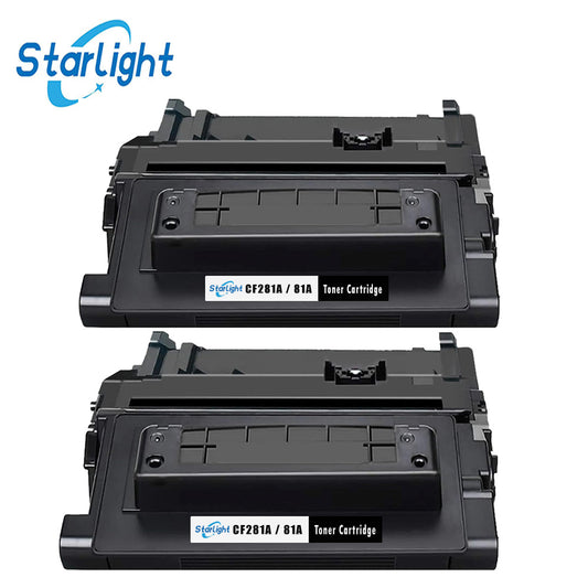 2 Compatible HP 81A Toner Cartridge Replacement For HP 81A / CF281A Fits For HP LaserJet Enterprise M604dn M604n M605dn M605n M605x M606dn M606x