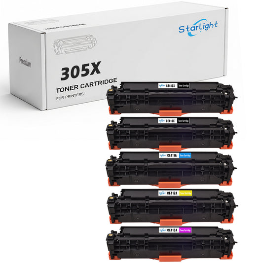 5 Compatible HP 305X Toner Cartridge Replacement For HP 305X / CE410X Fits For HP HP LaserJet Pro 400 Color M451dn M451dw M451nw MFP M475 MFP M475dn