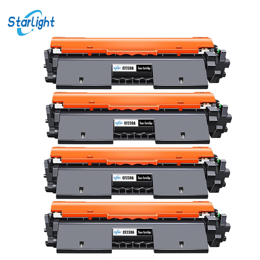 4 Compatible HP 30A Toner Cartridge Replacement For HP 30A / CF230A Fits For HP LaserJet Pro M203 M203dn M203dw MFP M227 MFP M227fdn MFP M227fdw