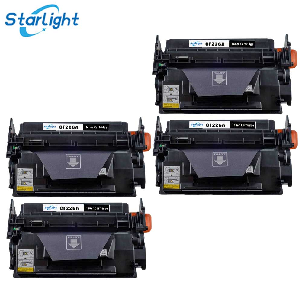 4 Toner Cartridge 26X / CF226X Fit For HP LaserJet Pro M402d,M402dn,M402dw,M402n,M426dn,M426dw,M426fdn,M426fdw,MFP M426m,MFP M426n Black - Starlight