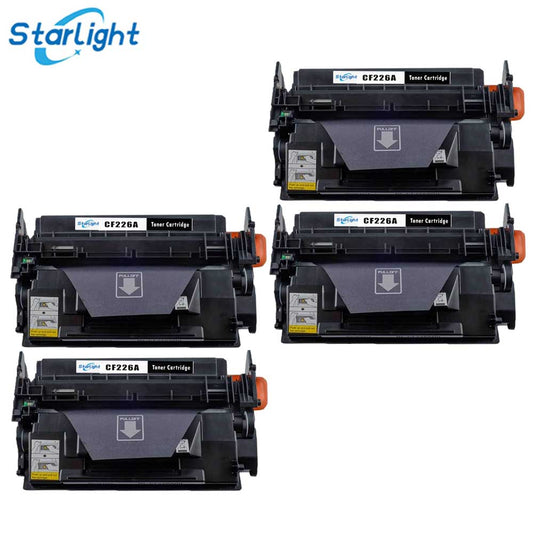 4 Toner Cartridge 26X / CF226X Fit For HP LaserJet Pro M402d,M402dn,M402dw,M402n,M426dn,M426dw,M426fdn,M426fdw,MFP M426m,MFP M426n Black - Starlight