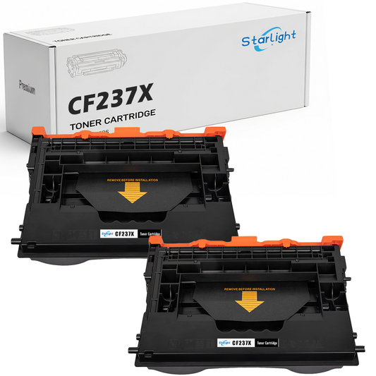 2 Black Compatible HP 37X Toner Cartridge Replacement For HP 37X / CF237X Fits For HP LaserJet Enterprise Flow MFP M631h MFP M632z M607dn M607n M608dn