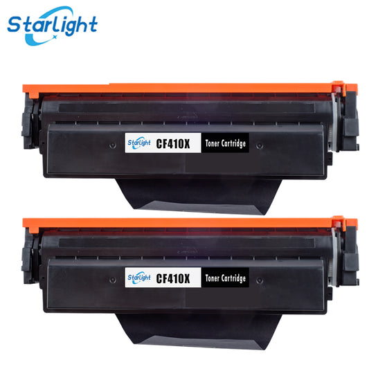 2 Toner Cartridge 410X / CF410X Fit For HP Colour LaserJet Pro M452dn M452dw M452nw M377dw M477dw M477fdn M477fdw M477fnw M477nw Black - Starlight