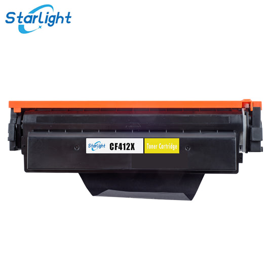Toner Cartridge 410X / CF412X Fit For HP Colour LaserJet Pro M452dn M452dw M452nw M377dw M477dw M477fdn M477fdw M477fnw M477nw Yellow - Starlight
