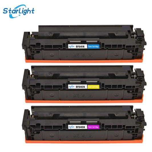 C/M/Y Compatible Toner Cartridge Replace for HP 203X 203A HP Colour LaserJet Pro M254dw M254nw MFP M280nw MFP M281fdn MFP M281fdw - Starlight