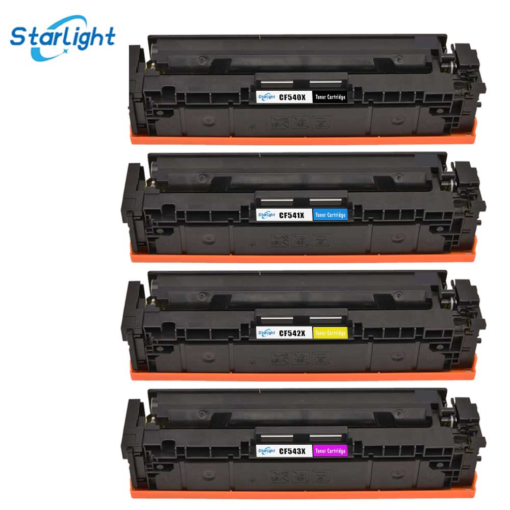 4 CompatibleToner Cartridge Replace for HP 203X 203A HP Colour LaserJet Pro M254dw M254nw MFP M280nw MFP M281fdn MFP M281fdw - Starlight