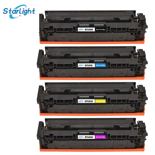4 CompatibleToner Cartridge Replace for HP 203X 203A HP Colour LaserJet Pro M254dw M254nw MFP M280nw MFP M281fdn MFP M281fdw - Starlight