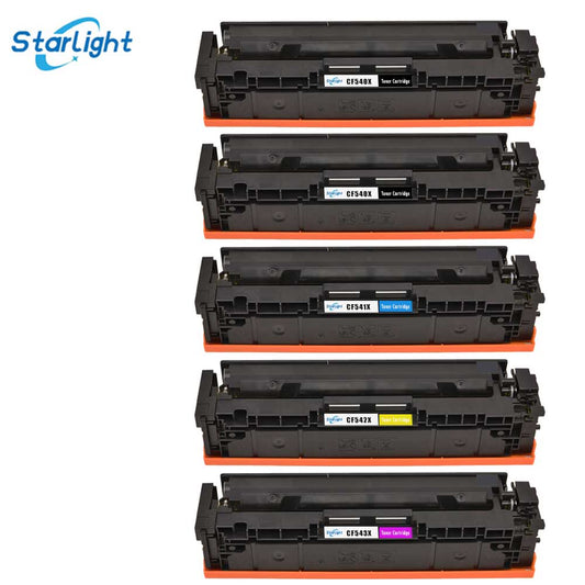 5 Compatible Toner Cartridge Replace for HP 203X 203A HP Colour LaserJet Pro M254dw M254nw MFP M280nw MFP M281fdn MFP M281fdw - Starlight