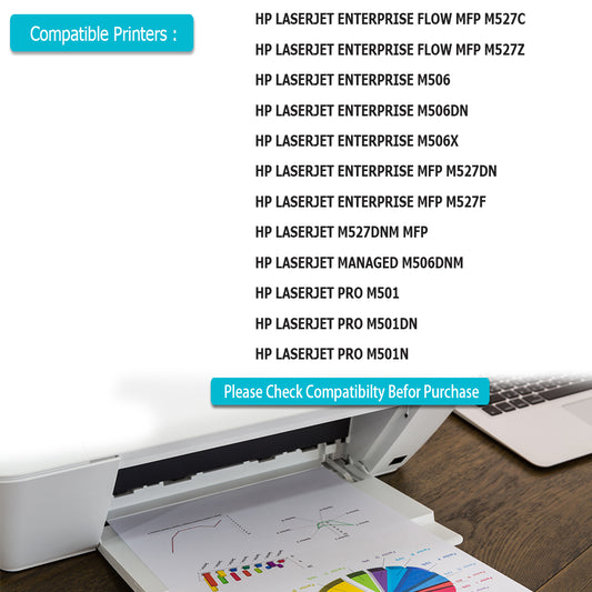 2 Black Compatible HP 87A Toner Cartridge Replacement For HP 87A /CF287A Fits For HP LaserJet Enterprise Flow MFP M527c,M527z,M506,M506dn,M506x,M527dn