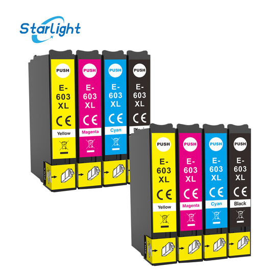 
8 Ink Cartridge 603XL Fit For Epson XP-2100 XP-2105 XP-2150 XP-2155 XP-3100 XP-3105 XP-3150 XP-3155 XP-4100 XP-4105 XP-4150 XP-4155 WF-2810DWF WF-2820DWF WF-2830DWF WF-2835DWF WF-2840DWF WF-2845DWF WF-2850DWF WF-2870DWF - Starlight